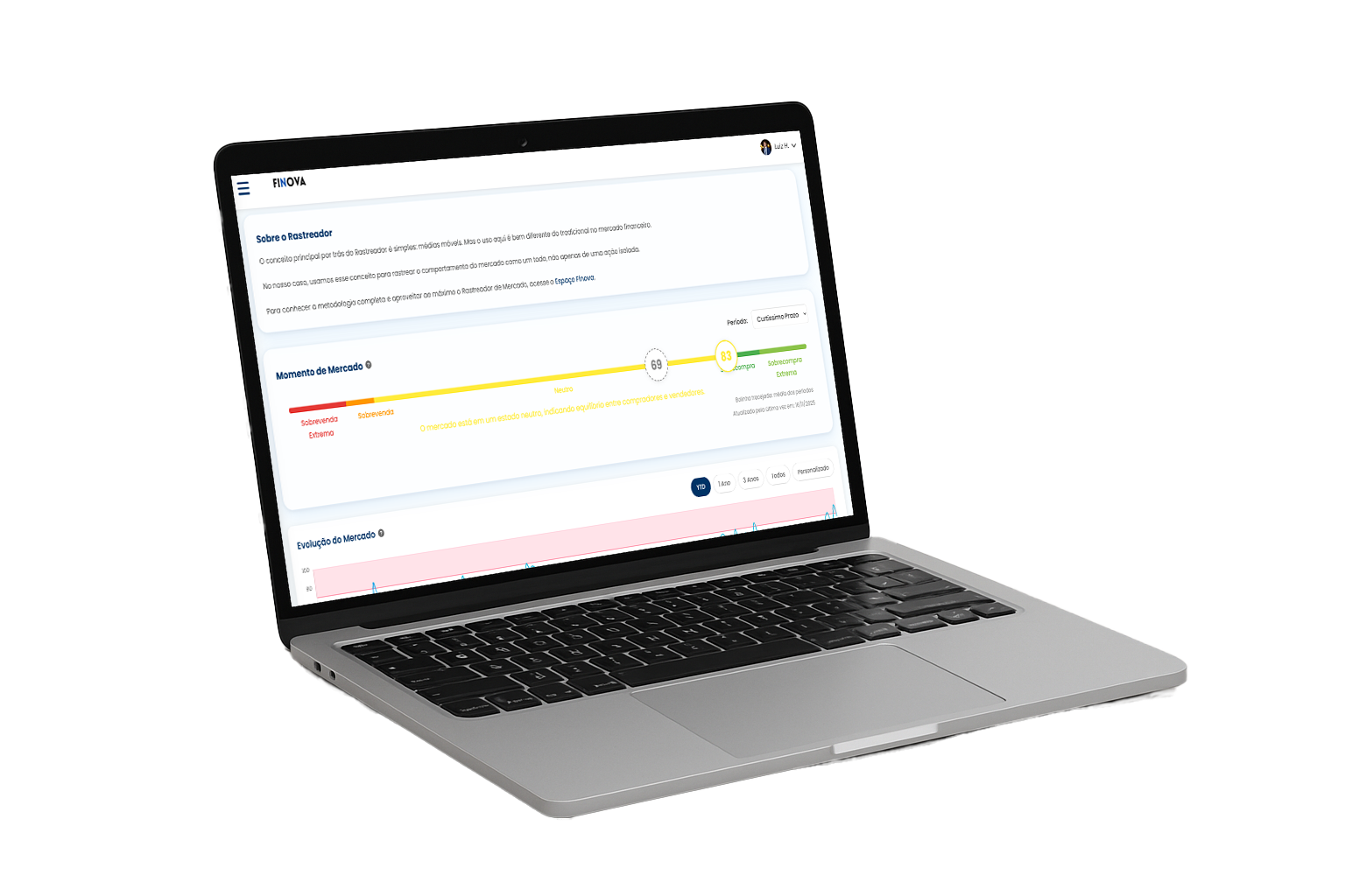 Plataforma FiNova no Notebook